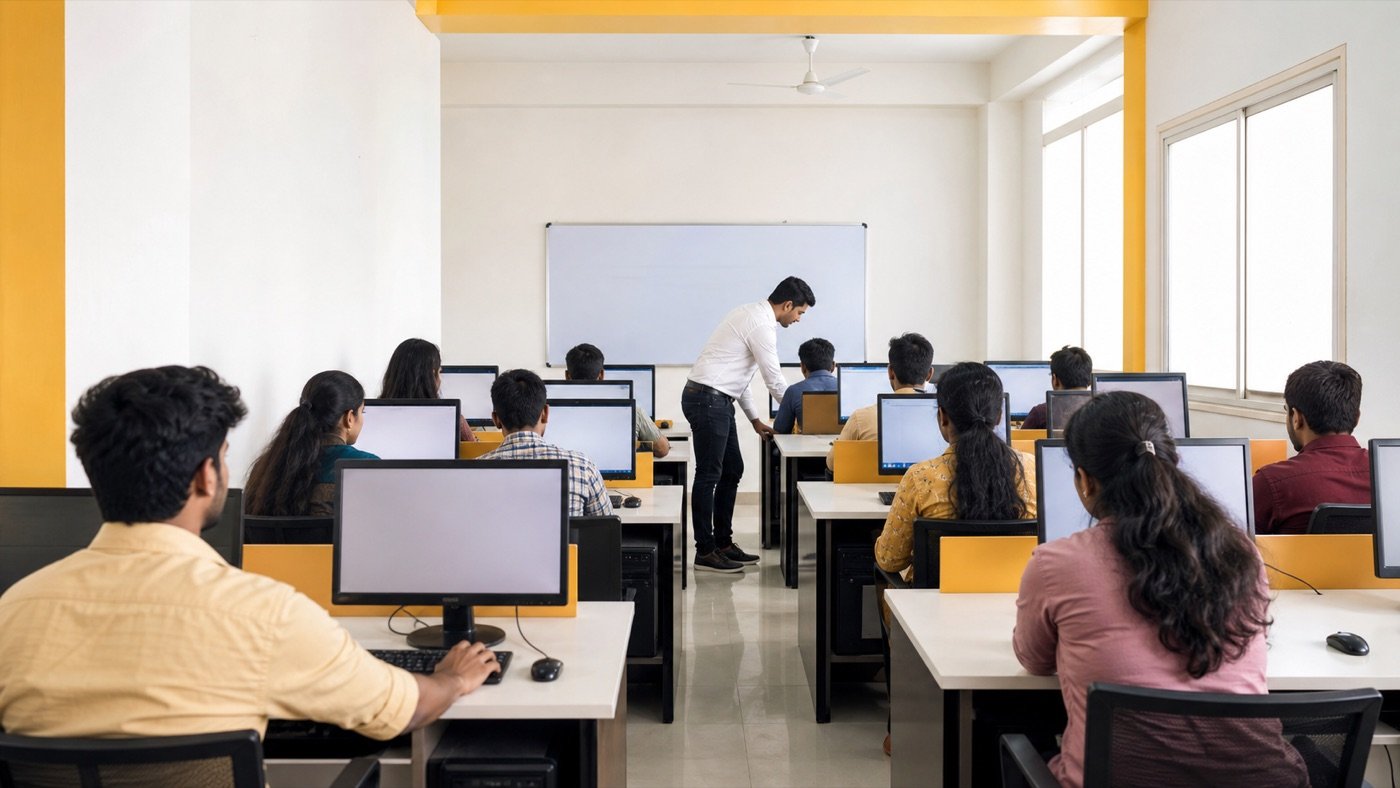 Computer training classroom environment preview